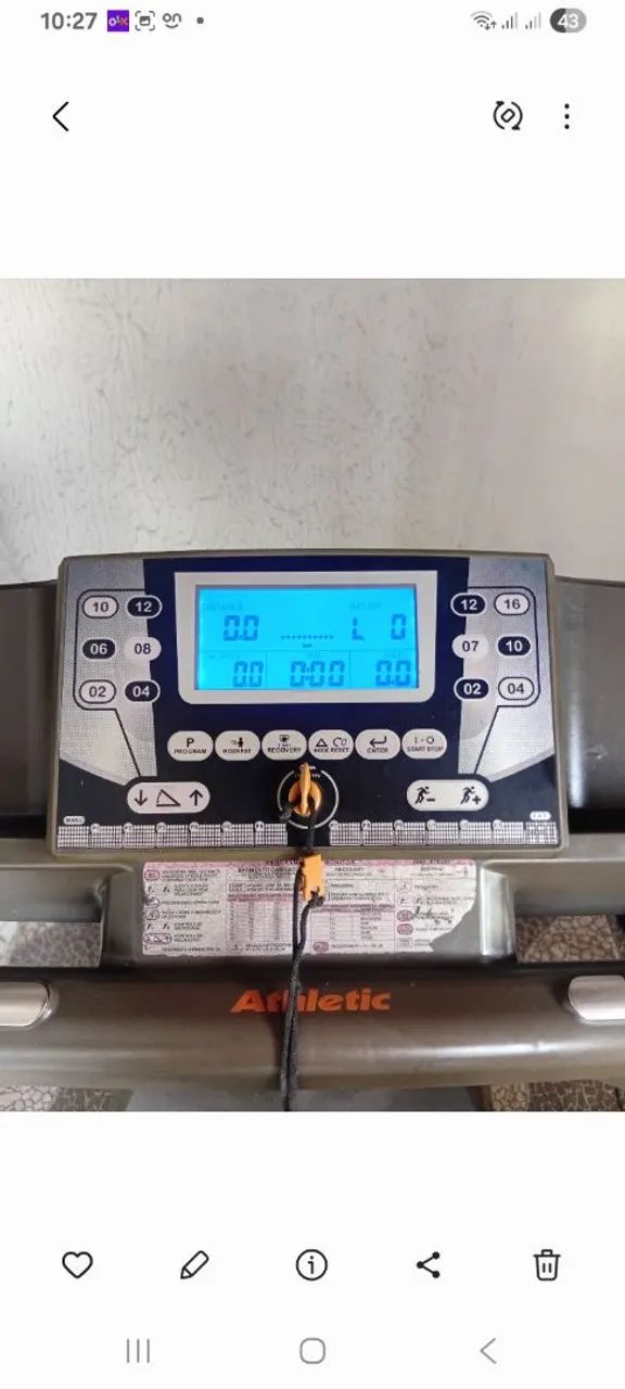 Esteira athletic modelo advanced 720ee - Foto 4
