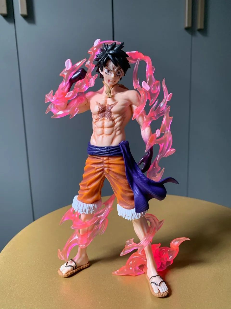 Boneco Luffy Chapéu de Palha Anime One Piece Miniatura Action Figure 24cm