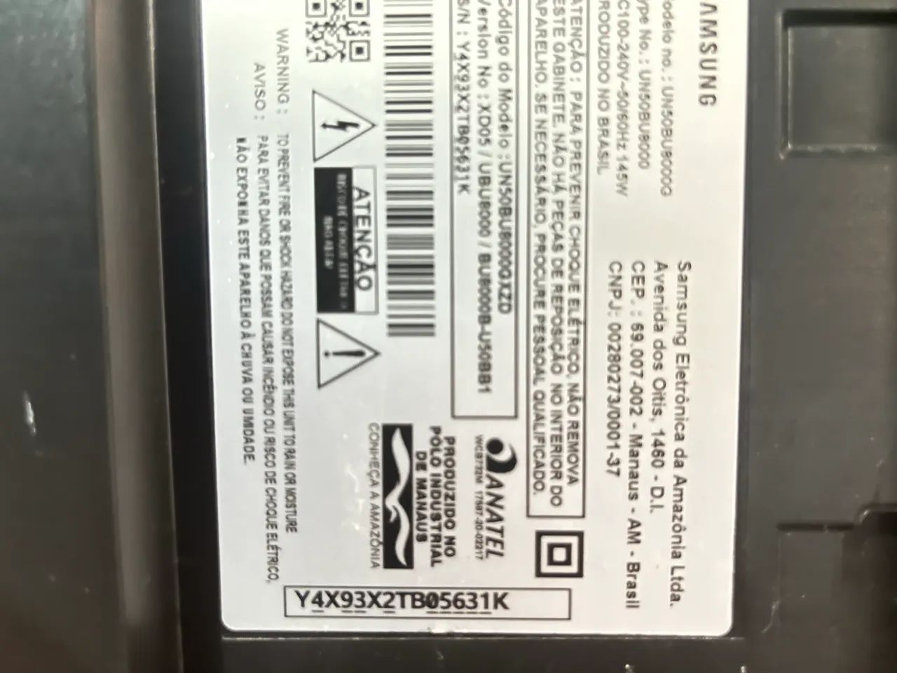 Tv Samsung 50 polegadas  com defeito ser pra tirar peças. - Foto 5