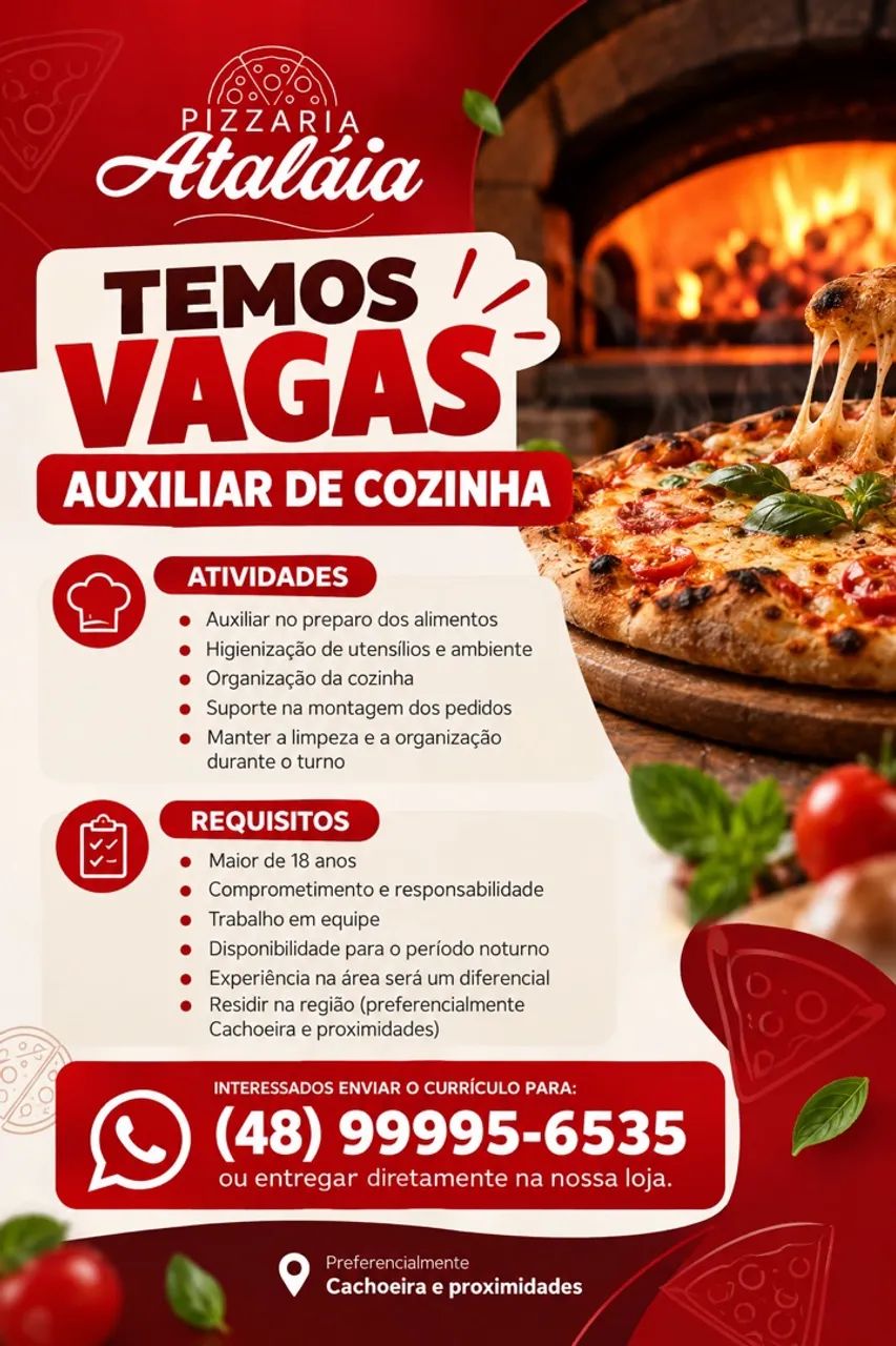 Vaga para auxiliar de cozinha  - Foto 2
