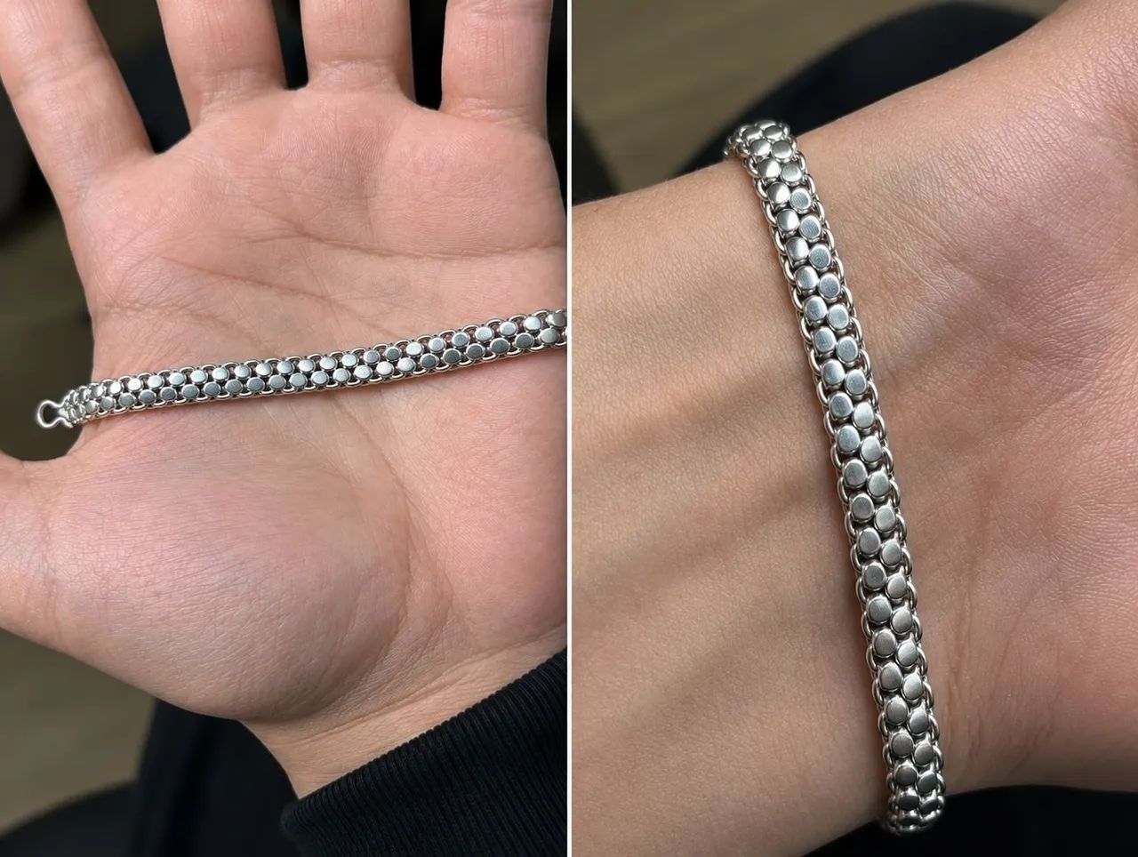 Pulseira dupla face prata - Foto 2