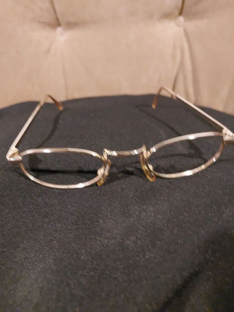 Armação de oculos antiga vintage, oval