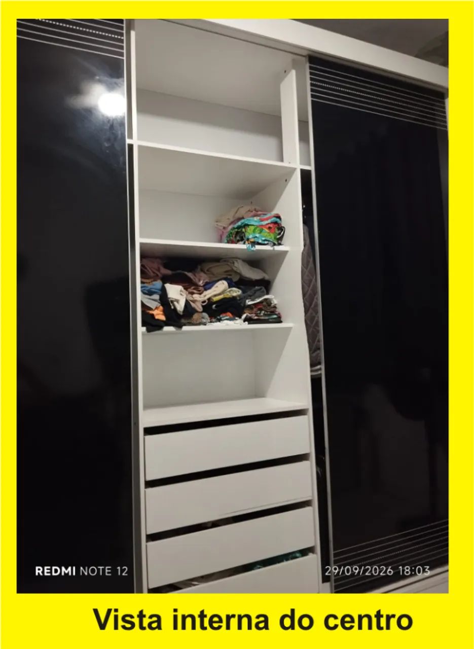 Guarda roupas de casal com 3 portas de correr - Foto 3