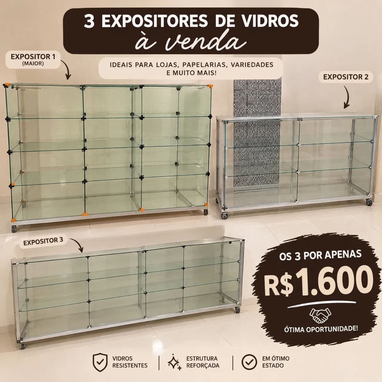 Expositores de vidros 