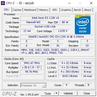 Processador Intel I7 4770 (xeon E3 1230 V3) 4 Núcleos E 3.9g - Foto 2
