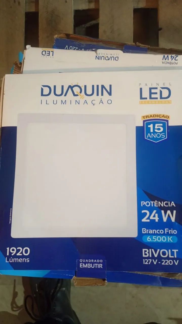 Painel LED de embutir Duaquin. Na promoção. 