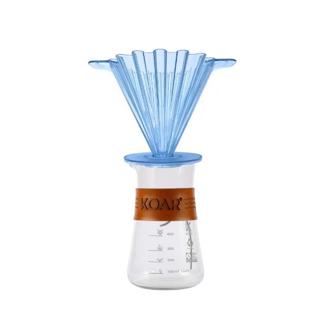 Conjunto Koar Jarra Decanter 600 ml Marron + Porta Filtro Azul 100 Filtros de Papel - Foto 2
