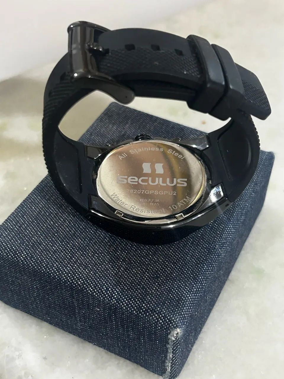 Relógio Seculus Masculino Cronógrafo - Preto - Foto 3