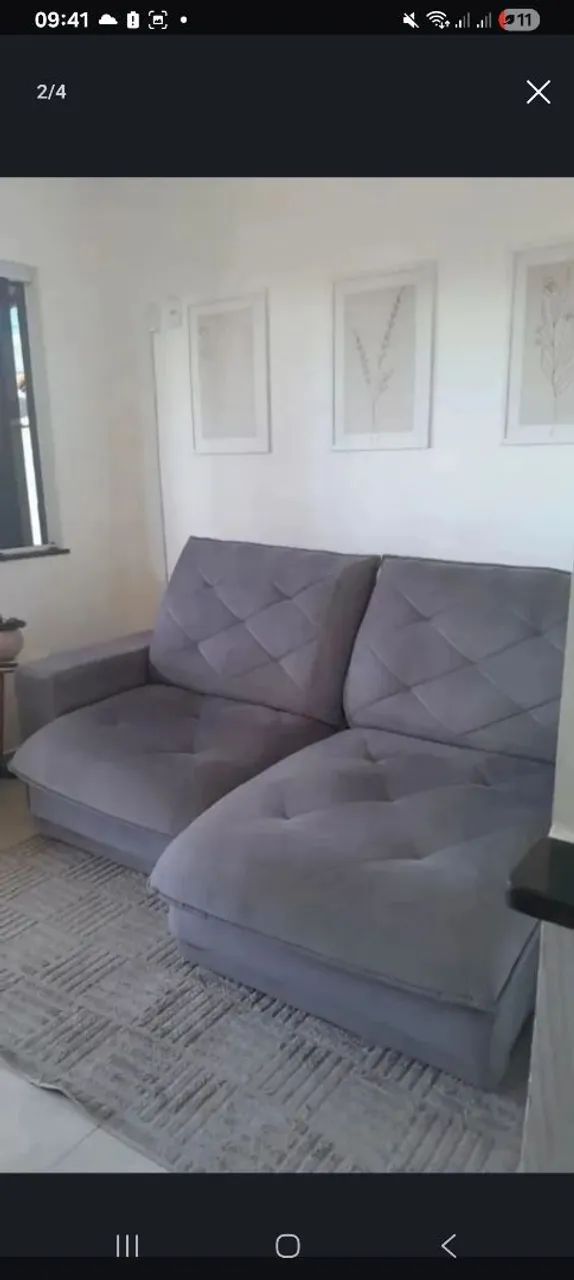 Sofá retrátil grafite