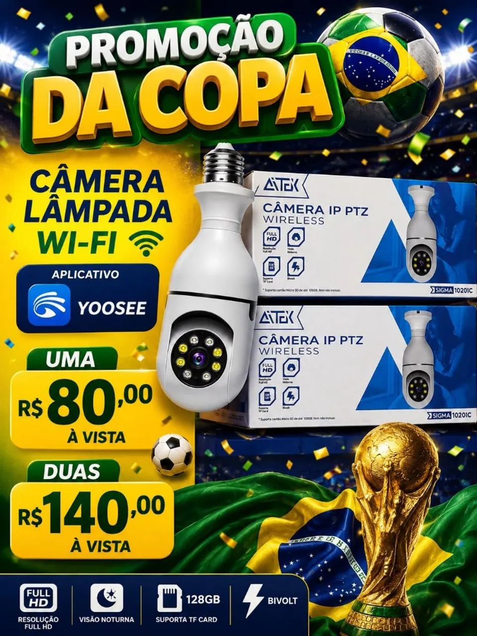 Câmera de segurança Wi-Fi  - Foto 3