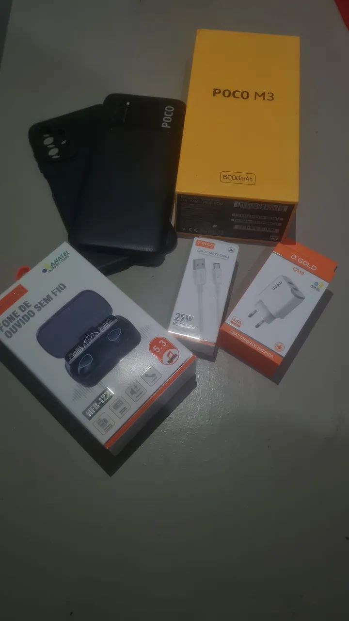 POCO M3 128GB COM CAIXA PARA SAIR HOJE - Foto 3