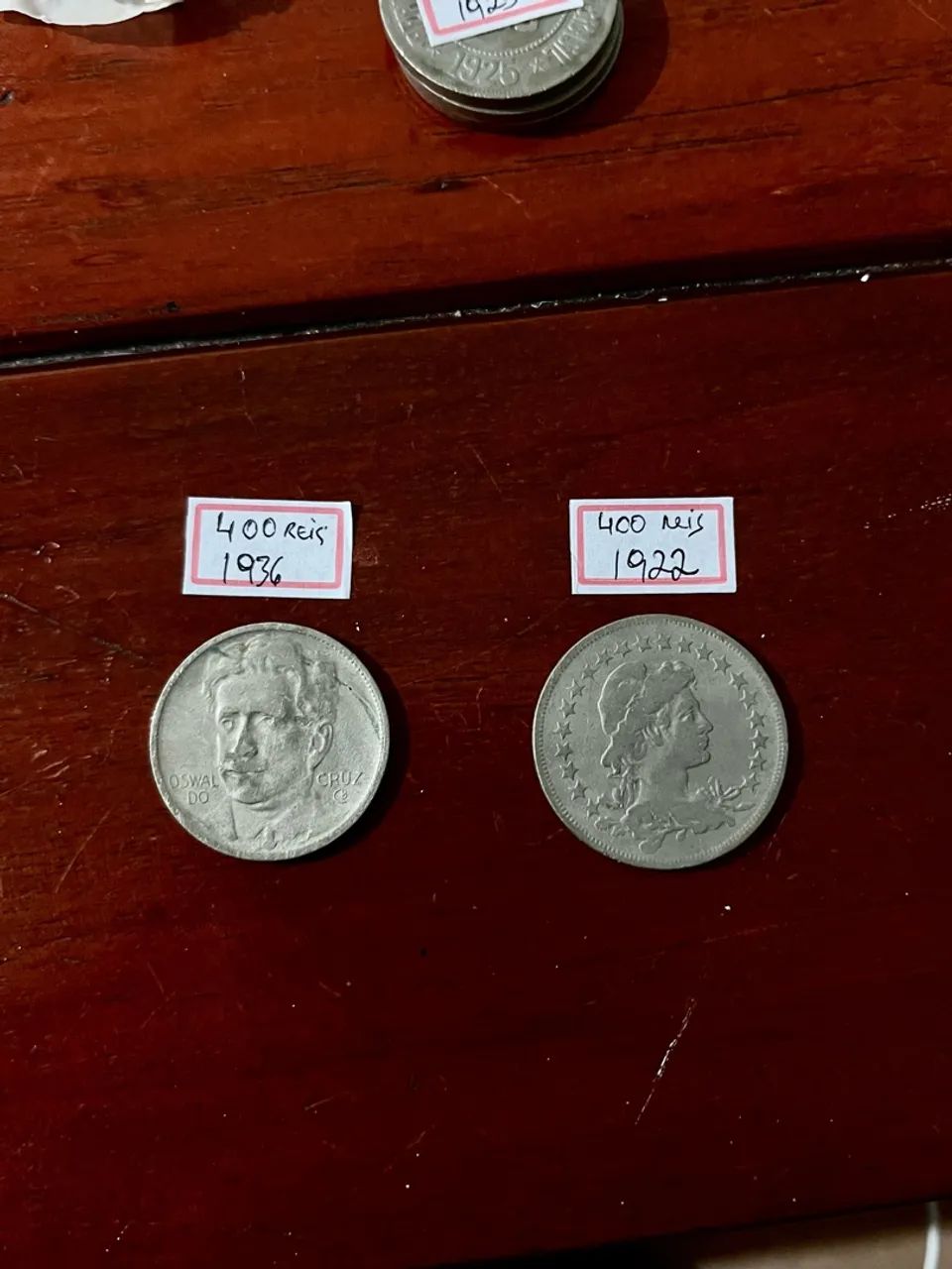 Moedas 400 réis - 1922 e 1936  - Foto 2