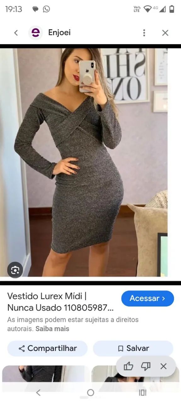 Vestido de festa em lurex  - Foto 3
