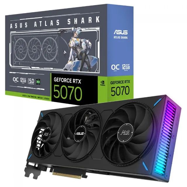 Placa de Vídeo GeForce Rtx 5070 12Gb Asus Atlas Shark - @LJCEletro