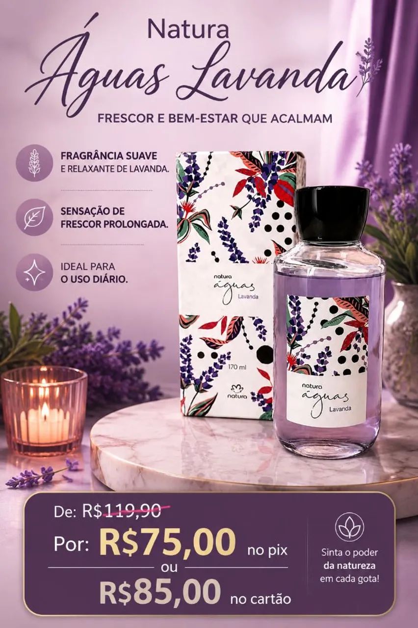 Natura águas lavanda 