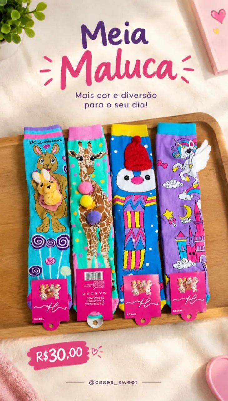 Meia Maluca Infantil  - Foto 3