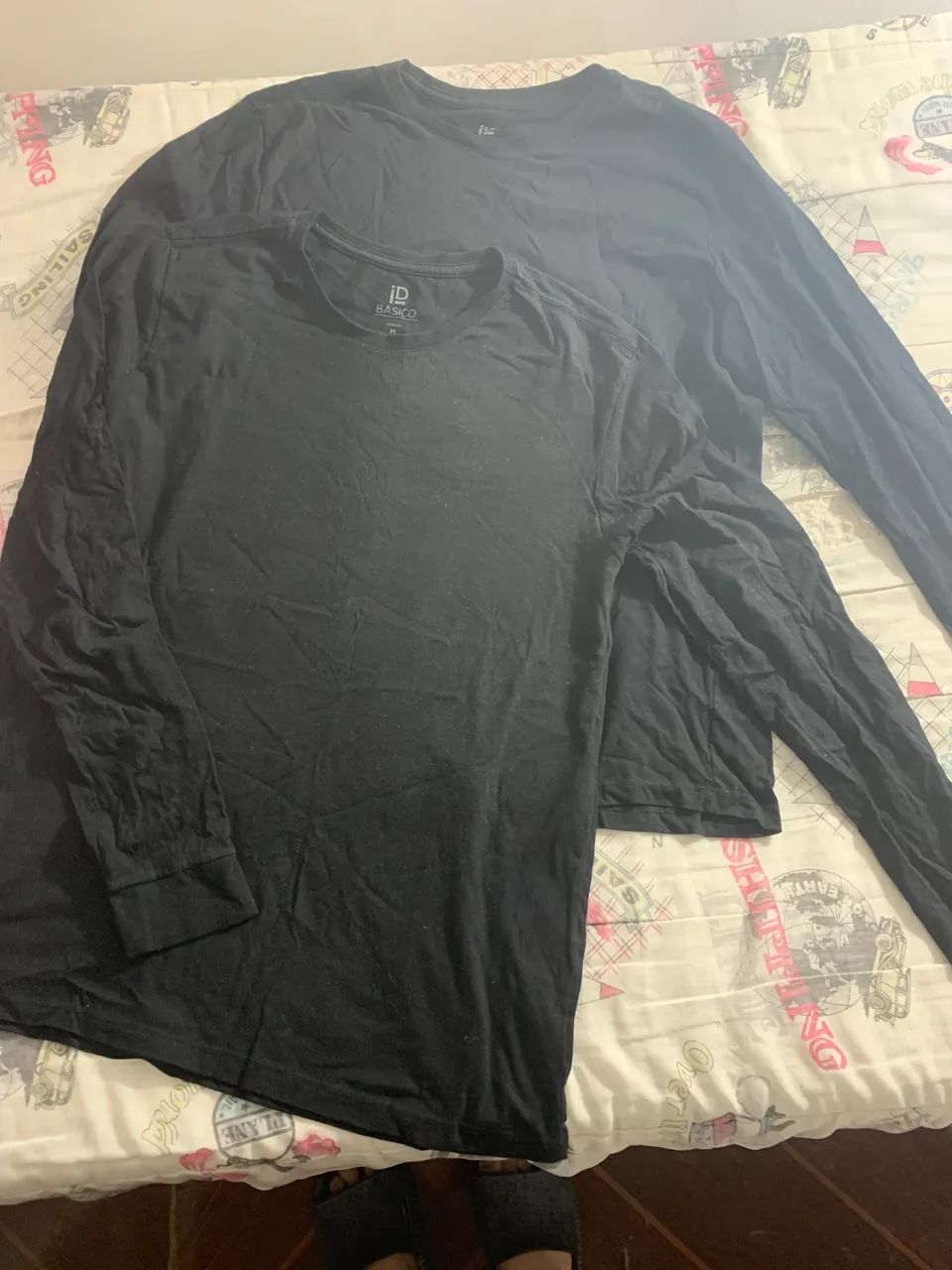 camisas de manga longa em algodão 