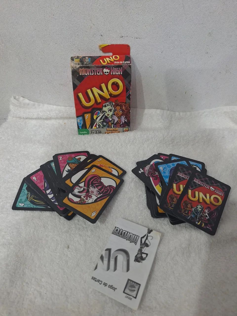 Jogo uno antigo Monster High G1 