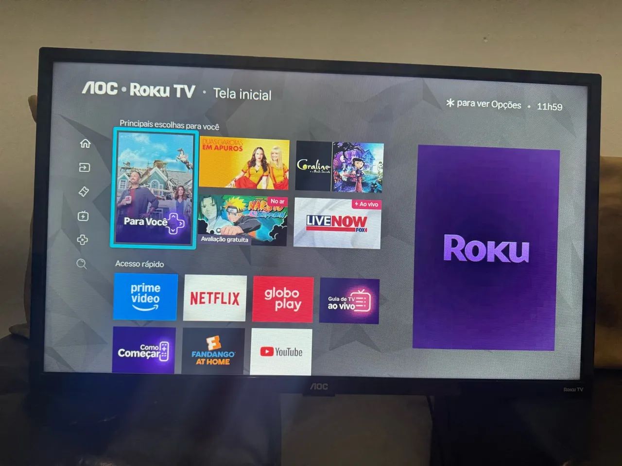 Smart Tv AOC Roku 32 polegadas 