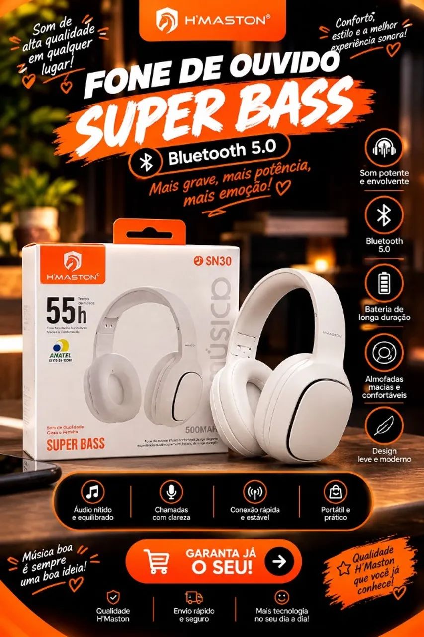 Headphone Hmaston SuperBass SN30