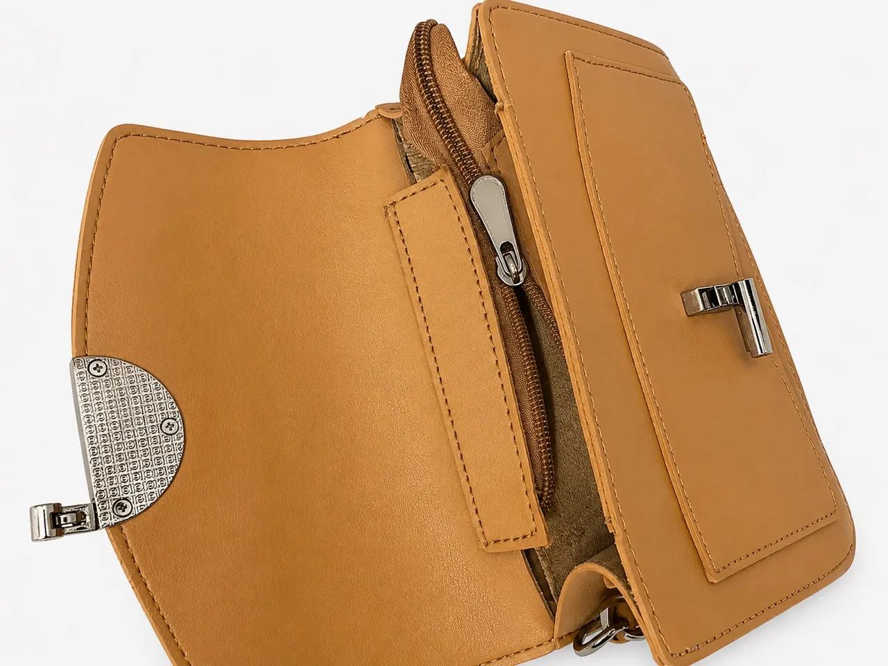 Bolsa marrom de ombro - Foto 3