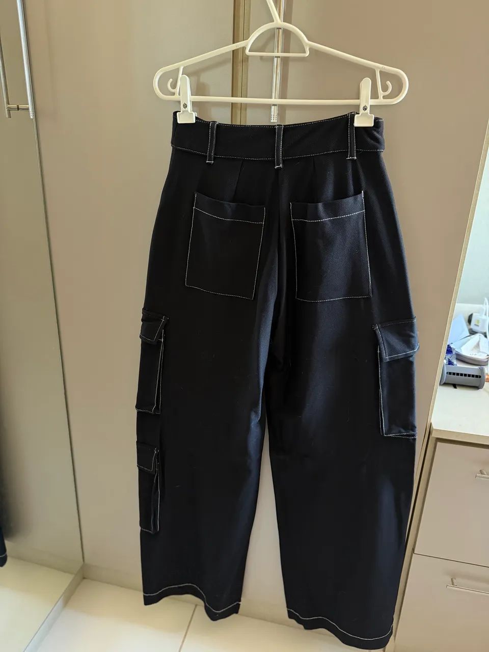 Calça wide leg preta - Tam 36 - Foto 3