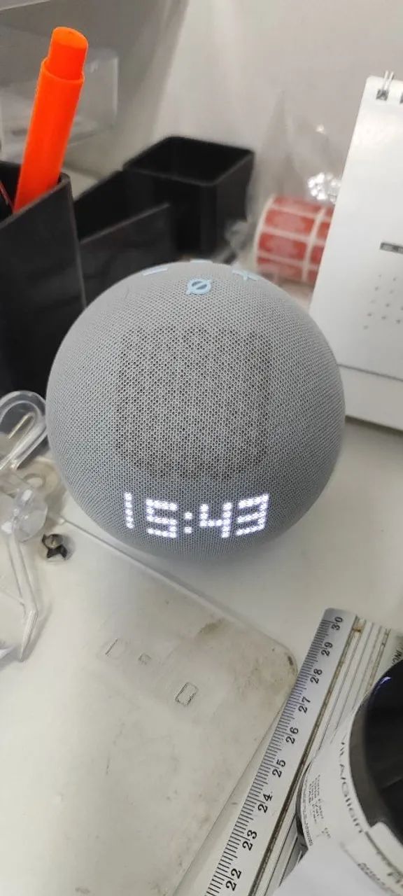 AMAZON ECHO DOT 5ª GERAÇÃO COM RELÓGIO