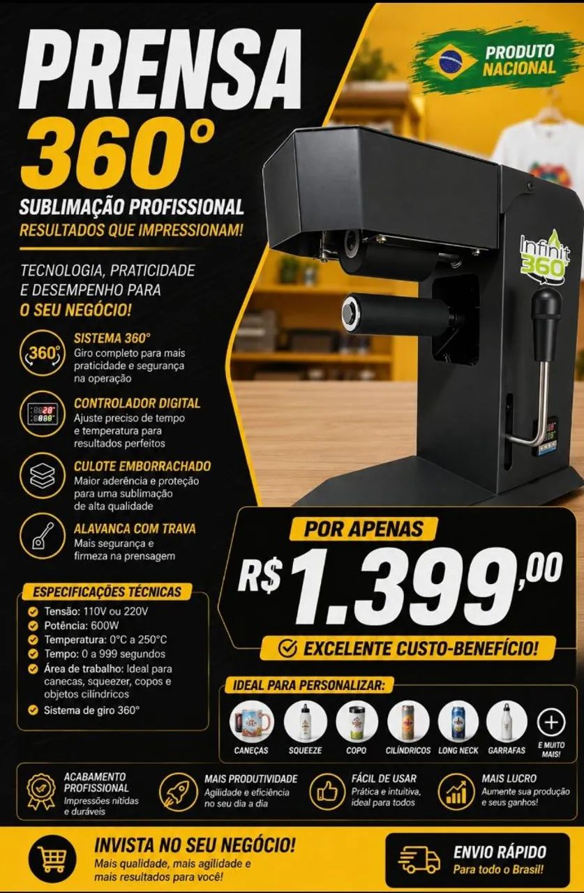 Prensa 360 para fazer brindes 