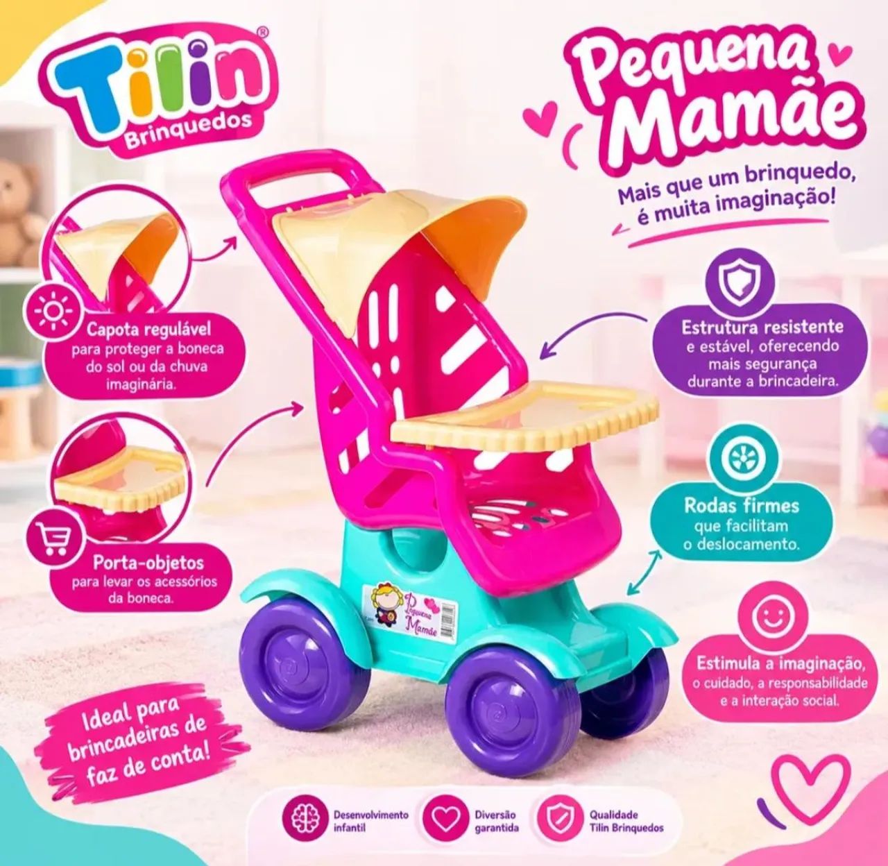 CARRINHO DE BONECA LUXO  - Foto 3