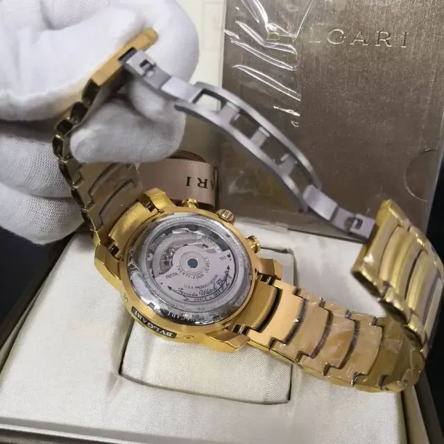 Relógio BVLGARI IRON MAN AUTOMÁTICO FUNDO AZUL - Foto 6