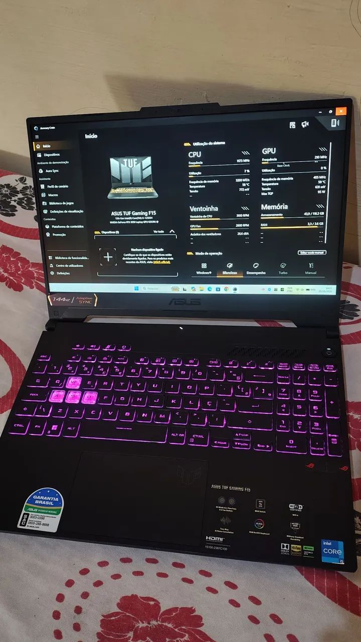 NOTE BOOK GAMER ASUS TUF F15  - Foto 3