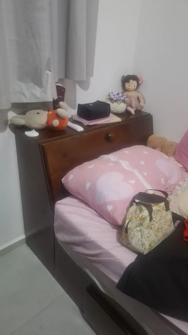 Cama solteiro madeira maciça c/colchão  - Foto 2