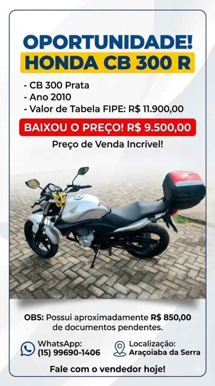 Oportunidade Honda CB 300