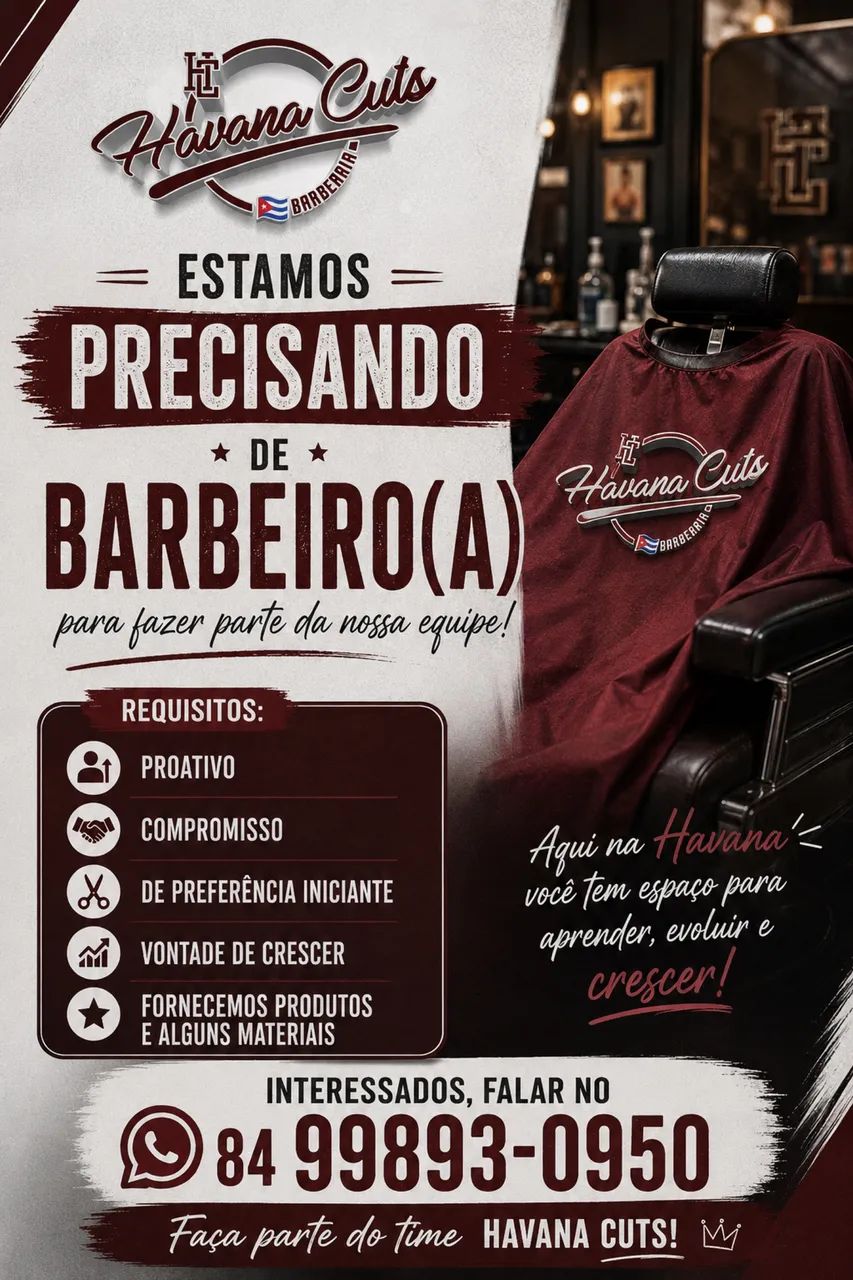 Vagas para barbeiro iniciante 