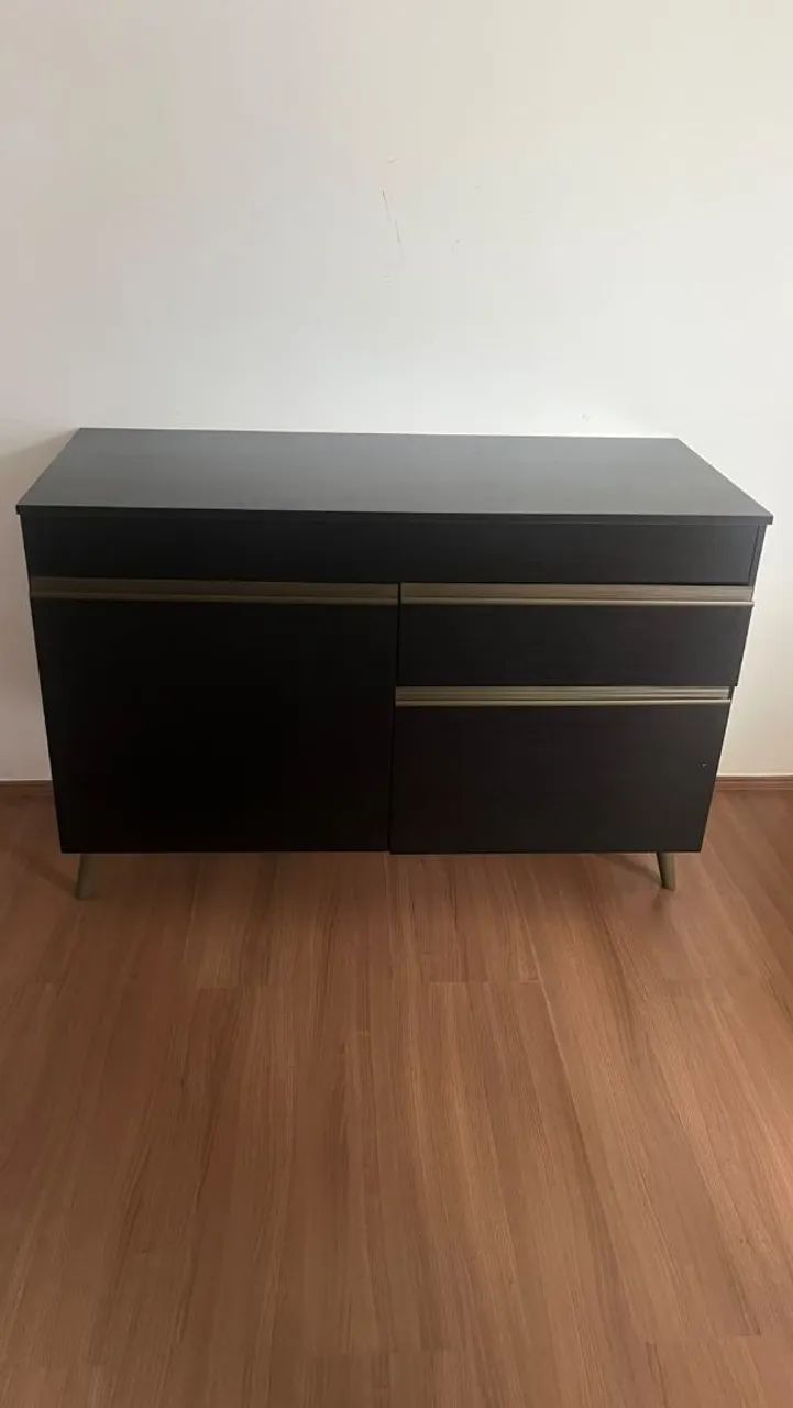 Balcão / Buffê Multiuso Preto - Excelente Estado