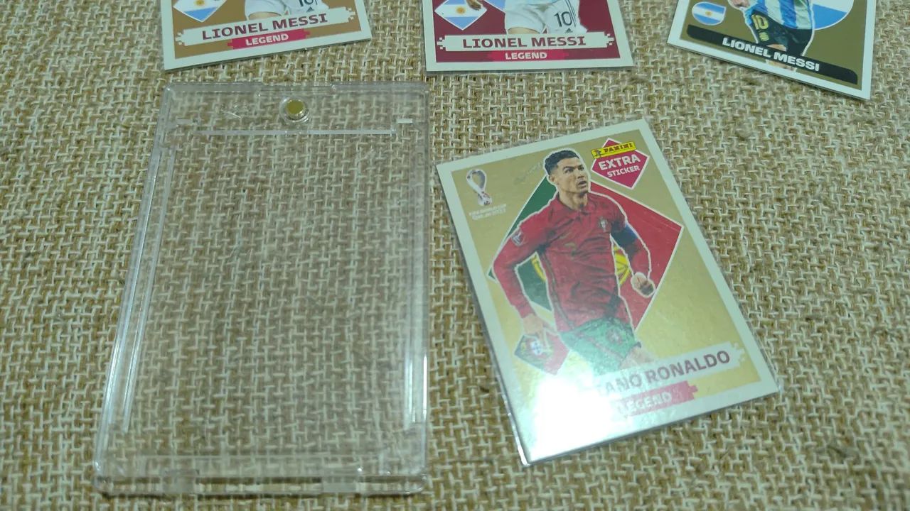 Figurinha legendes extra ticket cr7 ouro 2022 sleve e acrílico  - Foto 3