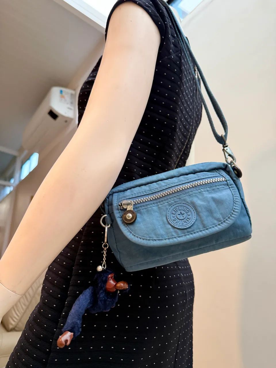Bolsa Kipling Tiracolo Azul ORIGINAL 