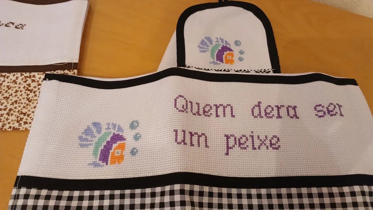 Kit de pano de prato+bate mão - Foto 3