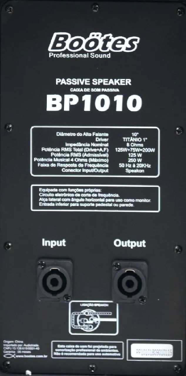 CAIXA DE SOM PASSIVA 10" + DTI BP-1010 - Foto 4