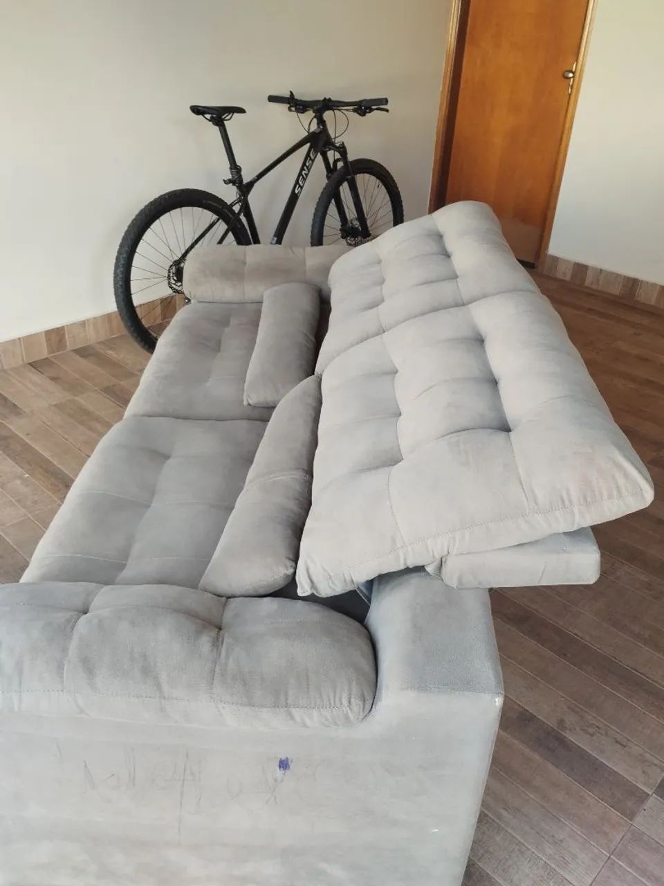 Sofá 4 Lugares Retrátil Reclinável Velosuede Cristal Next Sofás - Foto 2