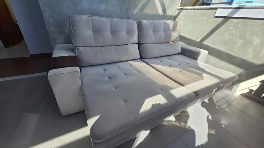 Sofá retrátil e reclinável 4 lugares - Foto 4