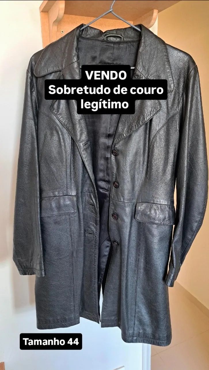 Sobretudo de Couro Legítimo - Foto 2
