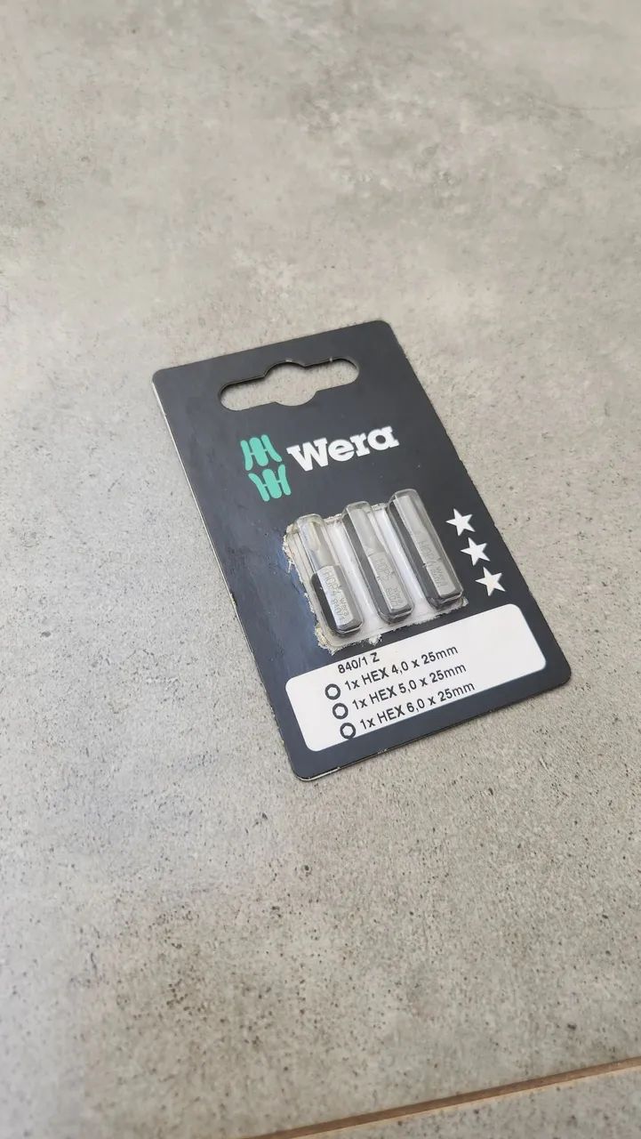 Kit bits wera 4, 5 e 6mm