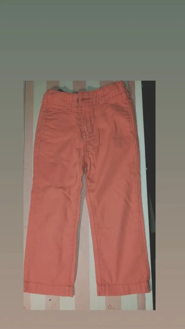 Calça nova laranja infantil 