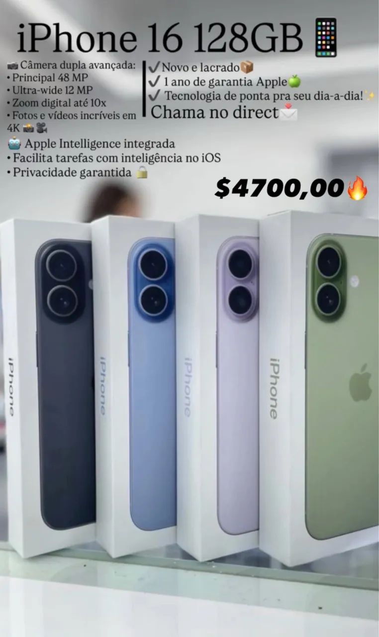 iPhone 16 128 gigas LACRADO 