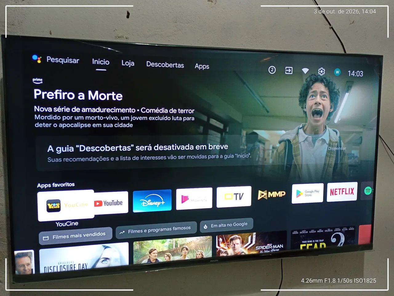 Android TV Phillips 50 polegadas 