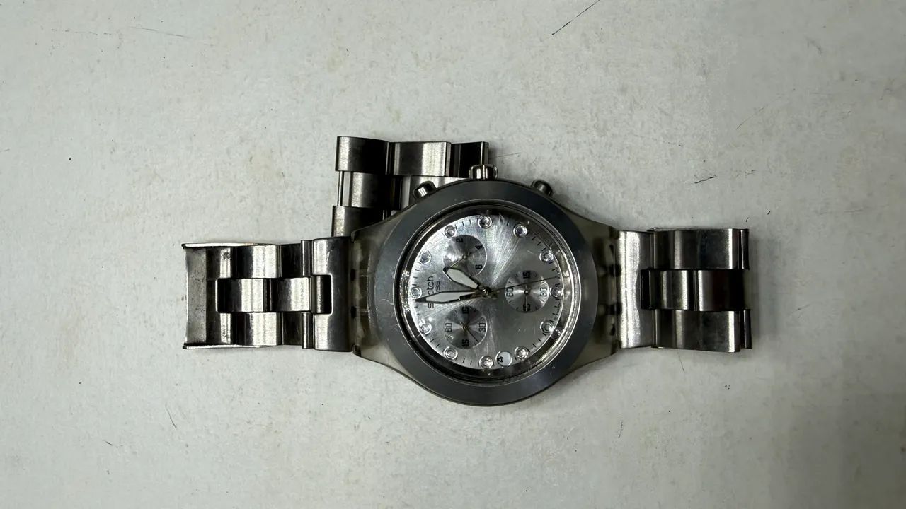 Relógio Swatch Original Prata Cronógrafo - Foto 2