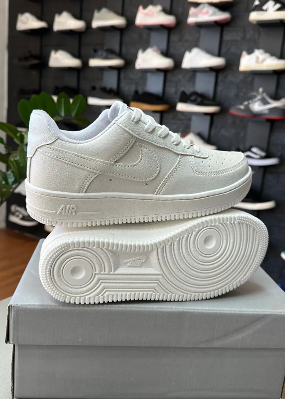 Nike Air Force Branco Masculino Luxo - Foto 4