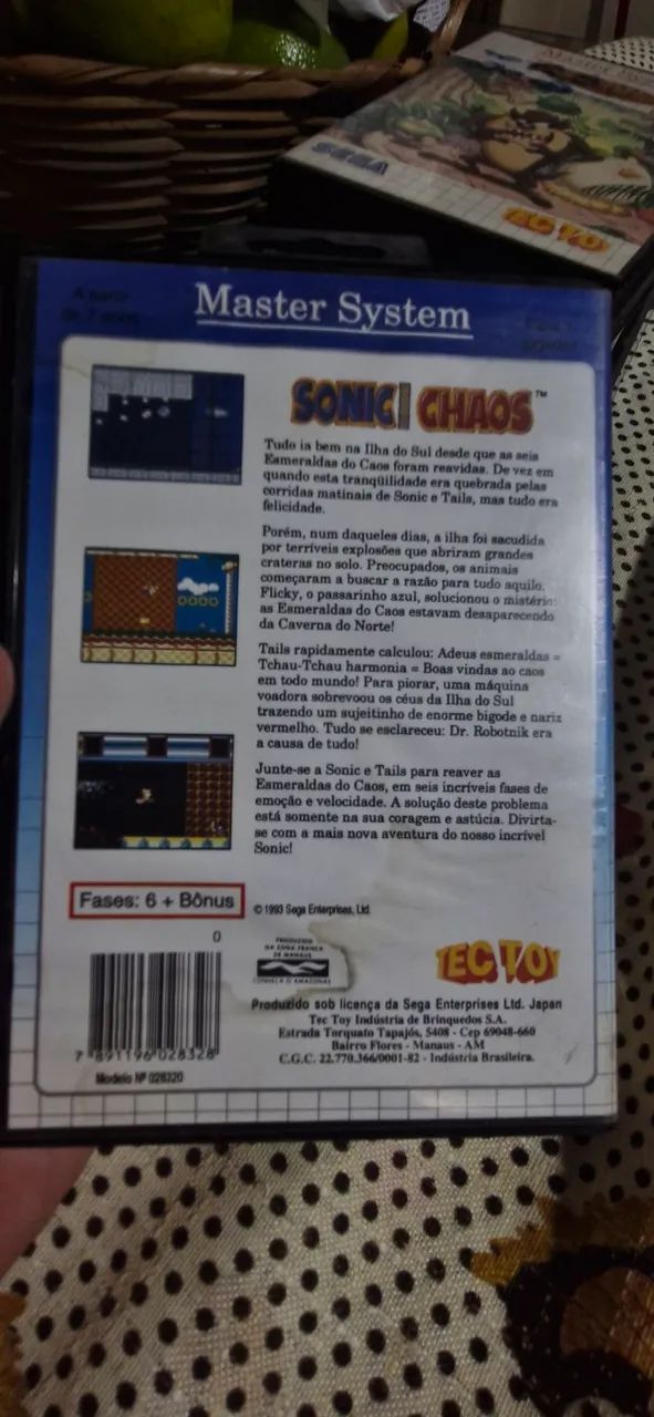 Sonic chaos master system caixa manual zerado  - Foto 4