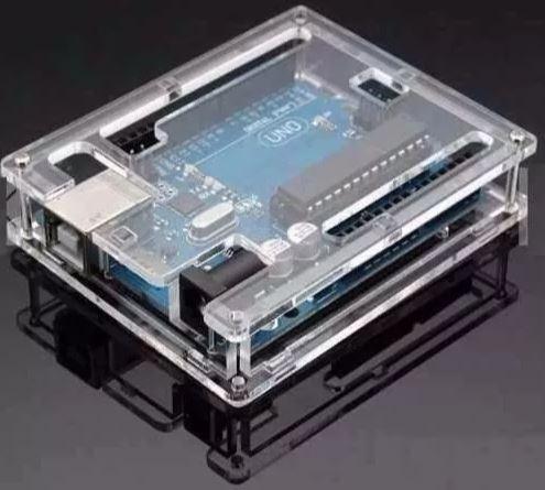 COD-AM3 Case Gabinete Box Caixa Arduino Uno R3 Acrilico Transparente